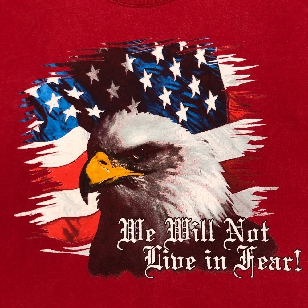 Activewear Heavy T-Shirt Eagle American Flag Patriotic Graphic XL
